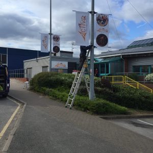 Lamp post banners